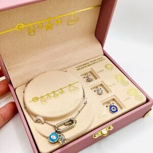 Charm Bar Kit with 14k gold plated bracelet and charms